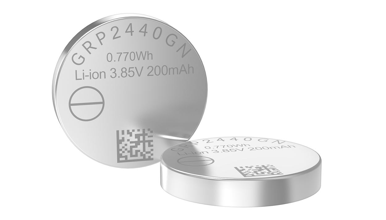 GRP2440GN 3.7V鋰離子紐扣電池